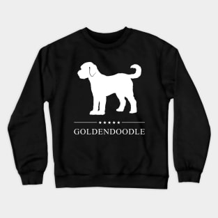 Goldendoodle Dog White Silhouette Crewneck Sweatshirt